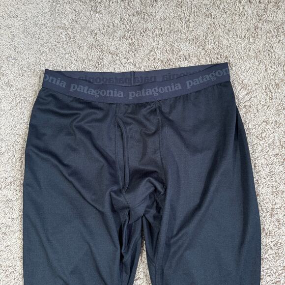 Mens Patagonia Capilene Midweight Baselayer Bottoms Pants Black Medium Polartec - Picture 2 of 9